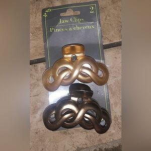 Gold and Bronze Hair Jaw Clips
